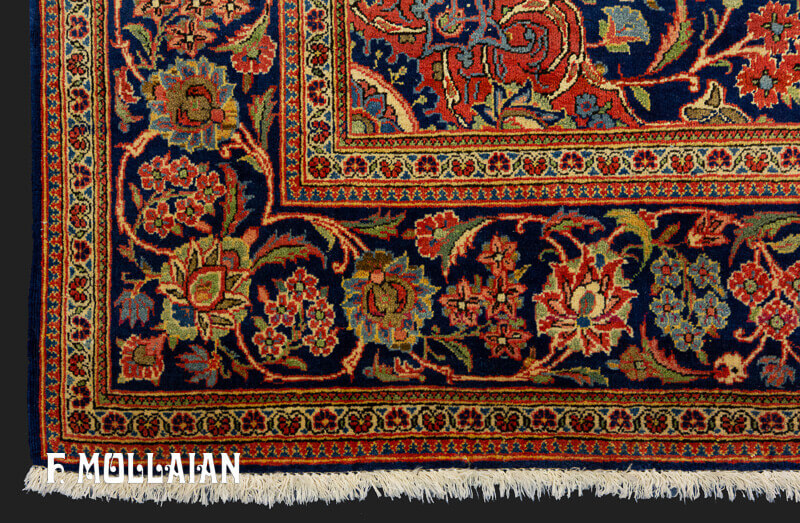 Antique Persian Part Silk Kashan Rug n°:40376870